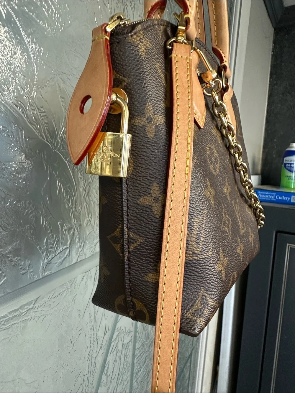 Authentic Louis Vuitton Monogram Canvas Lockit BB and accessories